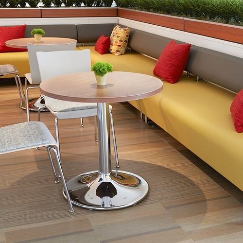 Tavolo da bistrot contemporaneo - ATHENS - KI - in laminato / impiallacciato in legno / con supporto in acciaio
