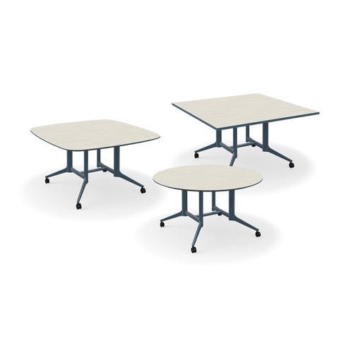 Tavolo moderno - TRIBUTAIRE&trade; - KI - in laminato / con supporto in metallo / rettangolare