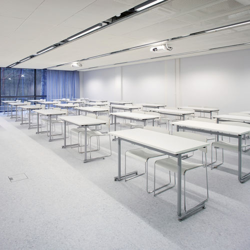 Tavolo per corsi di formazione contemporaneo - KLIK - ISKU - in legno / in alluminio / rettangolare