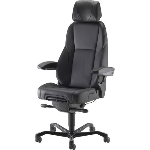 Poltrona direzionale contemporaneo - KAB K4 PREMIUM - ISKU - in pelle / in tessuto / con poggiatesta