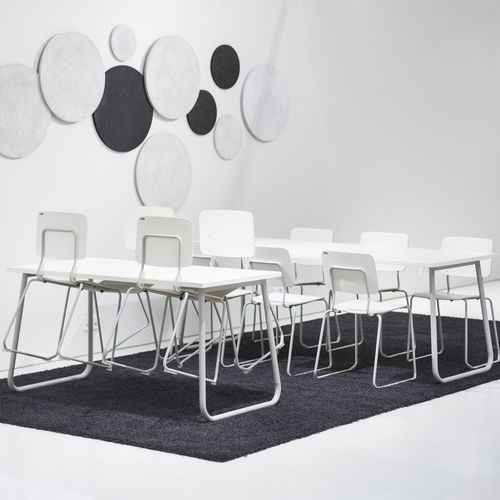 Tavolo da lavoro contemporaneo - PISA 1400 - ISKU - in laminato / in melaminico / in metallo