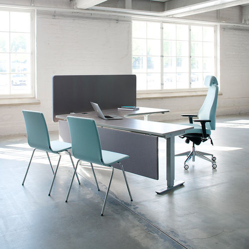 Scrivania per open space - MATRIX T - ISKU - contemporanea / in legno / modulabile
