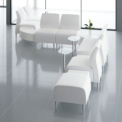 Ottomana contemporanea - ZOLA - krug - in tessuto / imbottita / da interno