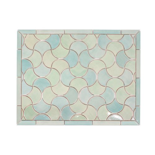 Mosaico in ceramica - STOVE SPLASH - MEDIUM MOROCCAN FISH SCALES - Mercury Mosaics - opaco / da cucina / da parete