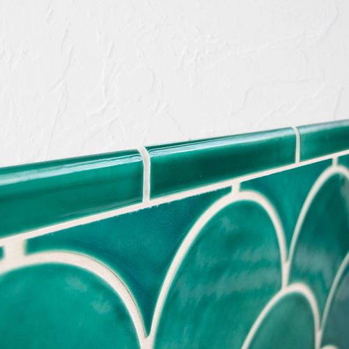 Listello in ceramica - BULLNOSE - Mercury Mosaics - fatto a mano