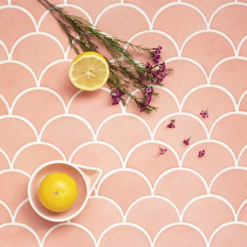 Mosaico in ceramica - MEDIUM MOROCCAN FISH SCALES - Mercury Mosaics - lucido / da interno / da parete