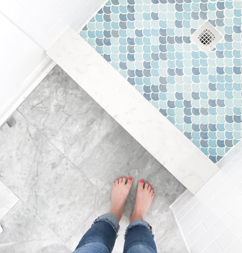 Mosaico in ceramica - SMALL MOROCCAN FISH SCALES - Mercury Mosaics - lucido / da interno / da parete