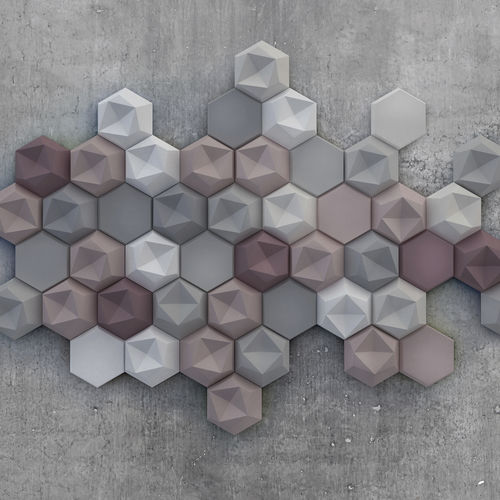 Piastrella 3D - EDGY - kaza concrete - in calcestruzzo / levigata / liscia
