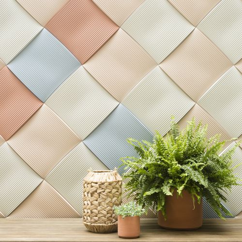 Piastrella 3D - WEAVE - kaza concrete - in calcestruzzo / strutturata / da interno