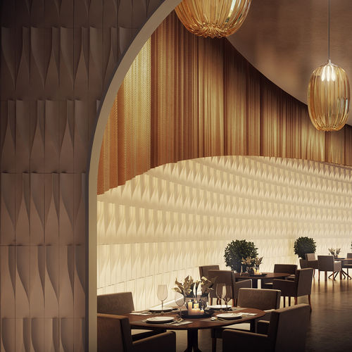 Piastrella 3D - LIQUID FORMS - kaza concrete - in calcestruzzo / da interno / da parete