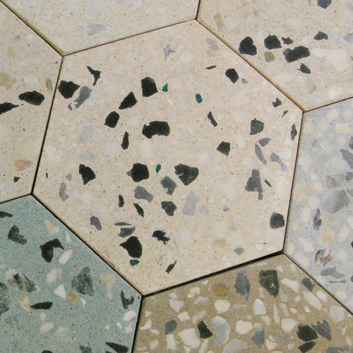 Piastrella aspetto graniglia - kaza concrete - in calcestruzzo / in marmo / in granito
