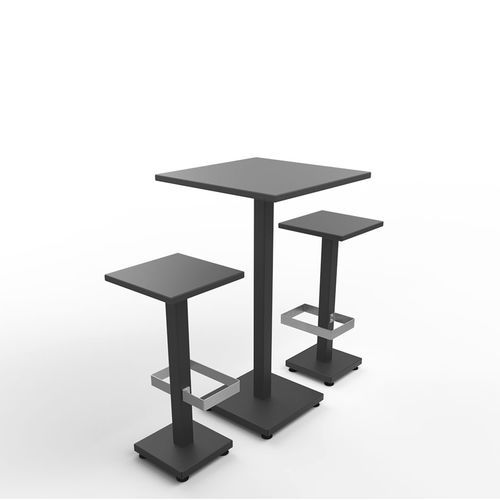 Tavolo alto contemporaneo - BRUNCH  - GUYON - in MDF stratificato / con supporto in metallo / quadrato
