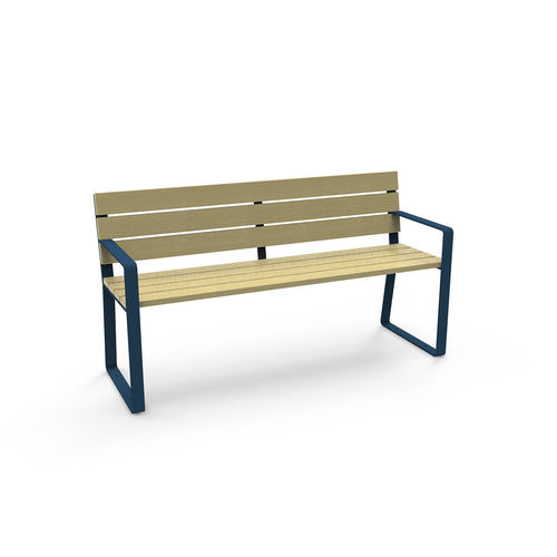 Panca per spazi pubblici design - FEEL - GUYON - in poliestere / in metallo / in legno