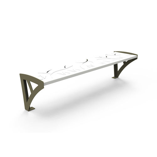 Panca per spazi pubblici design - FLOREA - GUYON - in poliestere / in metallo / con schienale