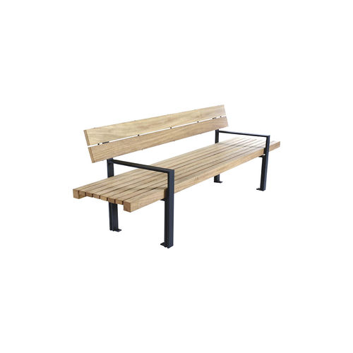 Panca per spazi pubblici contemporanea - LINEA - GUYON - in poliestere / in metallo / in legno