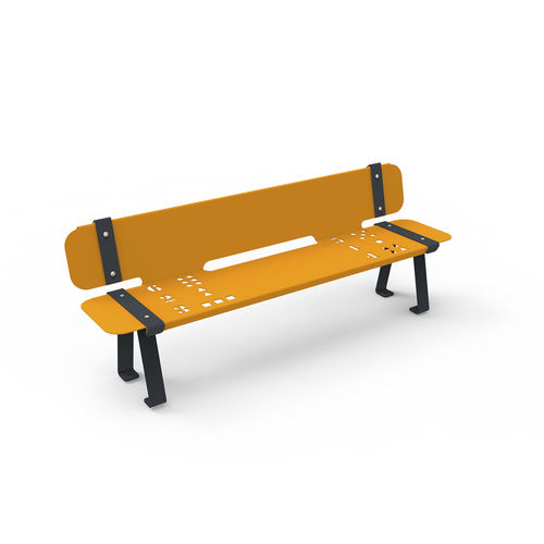 Panca per spazi pubblici design - LUDEO - GUYON - in poliestere / in metallo / con schienale
