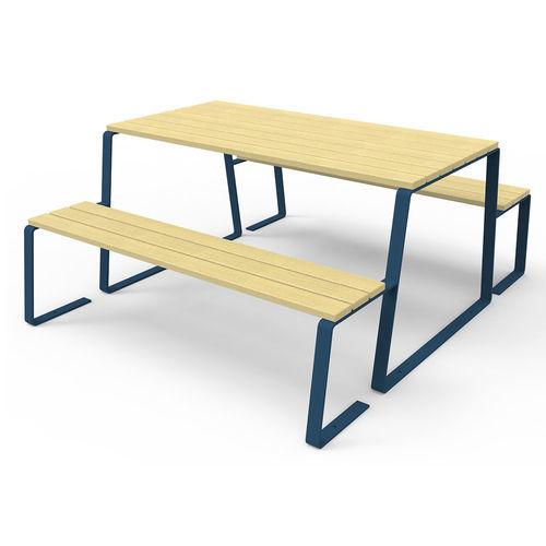 Set tavolo e panca contemporaneo - FEEL  - GUYON - classico / in metallo / in legno