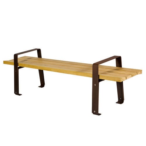 Divanetto imbottito contemporaneo - ZETA - GUYON - in legno / in legno esotico / in poliestere