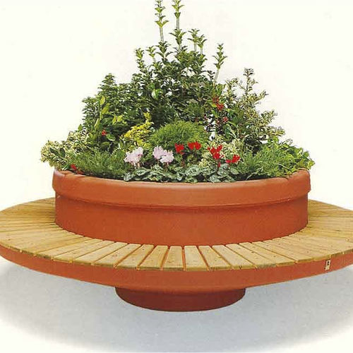 Fioriera in legno - AZALEA - GUYON - rotonda / 100% riciclabile / in altezza