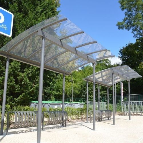 Rastrelliera per biciclette a pavimento - BASIC - GUYON - doppia / coperta / per spazi pubblici