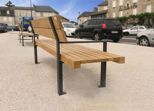 Panca per spazi pubblici contemporanea - LINEA SEDUTA  - GUYON - in poliestere / in metallo / in legno