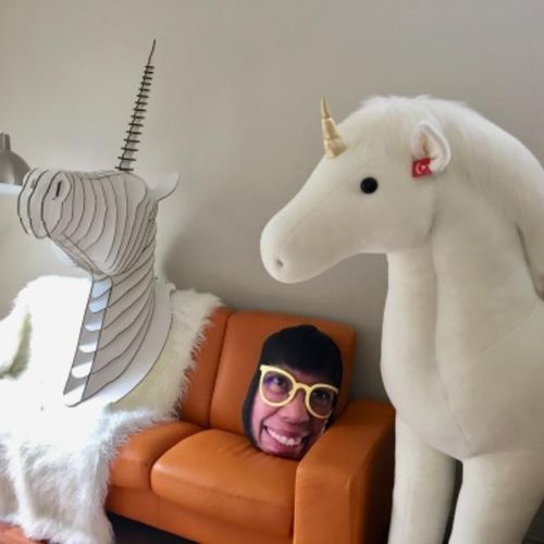 Scultura in cartone - MERLIN UNICORN HEAD  - cardboard safari - da parete