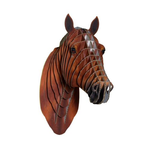 Scultura in cartone - PIPPIN LIFELIKE HORSE HEAD - cardboard safari - da parete