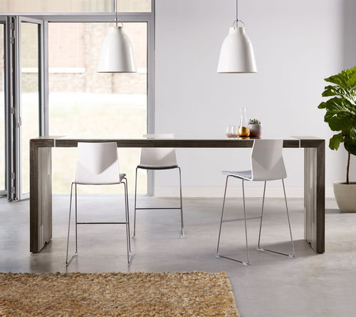 Tavolo alto contemporaneo - TESANO - Nucraft - in legno / rettangolare / professionale