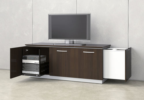 Mobile multimediale contemporaneo - PERFORMANCE CREDENZA - Nucraft - modulare / per sala conferenze / in legno laccato