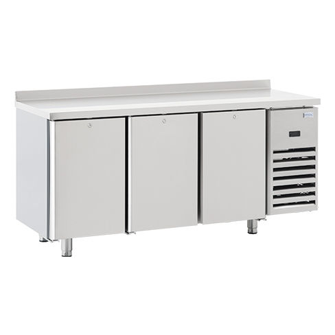 Bancone refrigerato professionale - STANDARD SERIES - Kristal Endustriyel A.S. - 3 porte / senza cassetti / in acciaio inossidabile