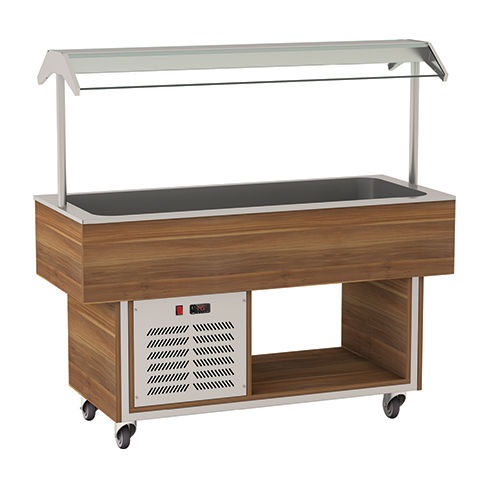 Buffet refrigerato centralizzato - ECO - Kristal Endustriyel A.S. - con ruota / contract