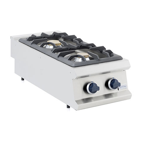 Piano cottura a gas - P9GO40_2G - Kristal Endustriyel A.S. - professionale / 2 fuochi / da appoggio