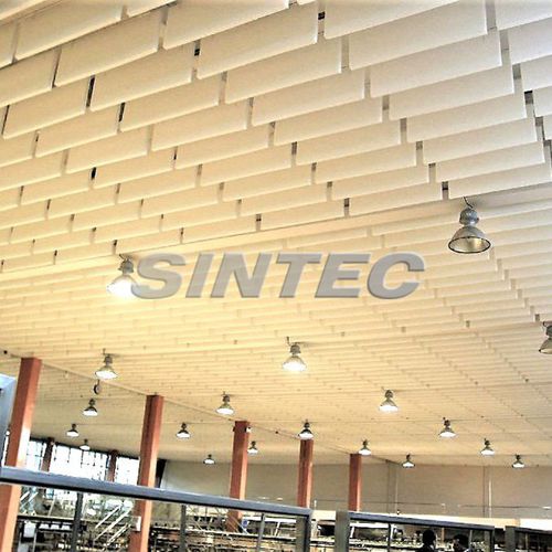 Baffle acustico in metallo - ABSORBENT - SINTEC INSONORIZACIÓN - sospeso / rettangolare