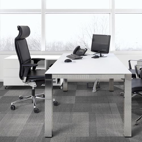 Poltrona direzionale contemporaneo - UNA PLUS - ICF - in pelle / in tessuto / in alluminio
