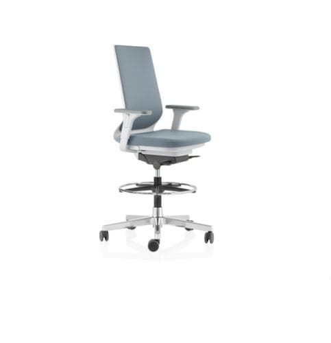 Sgabello da ufficio contemporaneo - PYLA - ICF - in rete / in pelle / con supporto in metallo