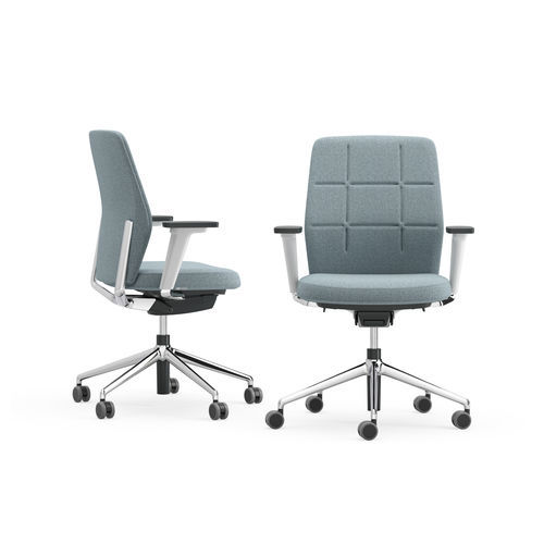 Sedia da ufficio contemporanea - DUOPAD - ICF - da interno / in tessuto / in pelle