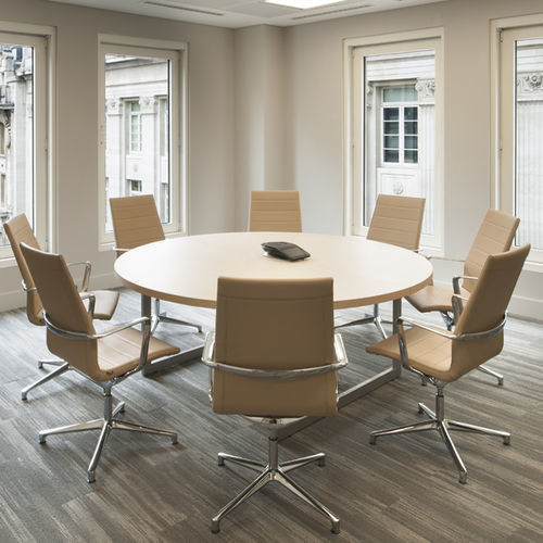 Sedia da ufficio design - VALEA - ICF - in tessuto / in pelle / con supporto in alluminio