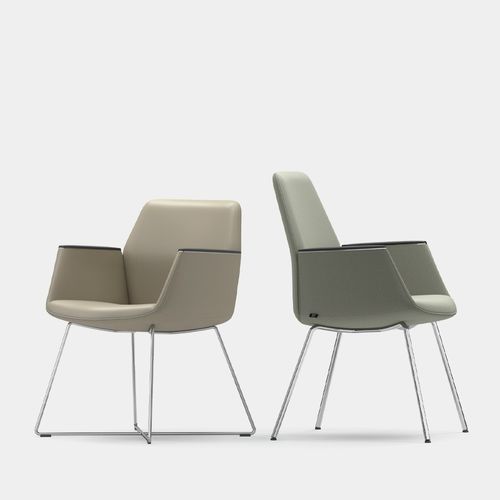 Sedia visitatore contemporanea - ALBA - ICF - da interno / in tessuto / con supporto in metallo