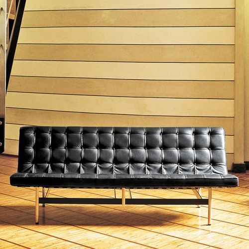 Divano contemporaneo - NEW YORK - ICF - design industriale / in pelle / marrone