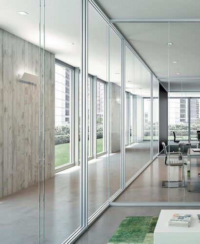 Parete fissa - M2     - Quadrifoglio Sistemi d'Arredo - in vetro / professionale / da ufficio
