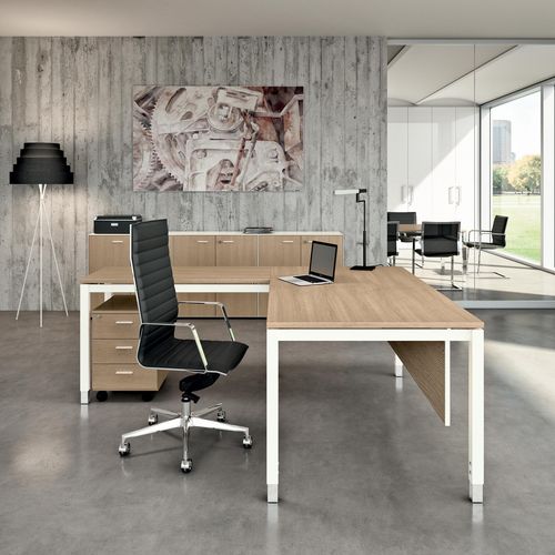 Scrivania per open space - X4   - Quadrifoglio Sistemi d'Arredo - da terra / da 4-8 persone / contemporanea