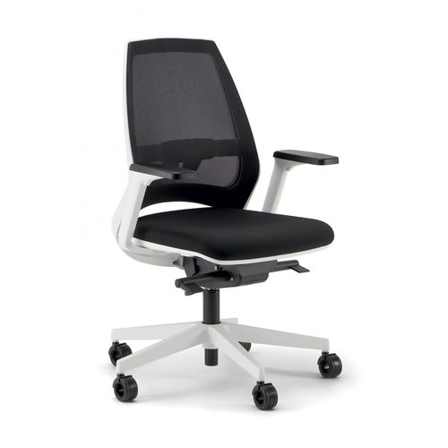 Sedia da ufficio contemporanea - OXYGEN   - Quadrifoglio Sistemi d'Arredo - da interno / in rete / in pelle