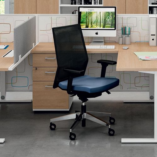 Sedia da ufficio contemporanea - OMNIA - Quadrifoglio Sistemi d'Arredo - da interno / in rete / in tessuto ignifugo