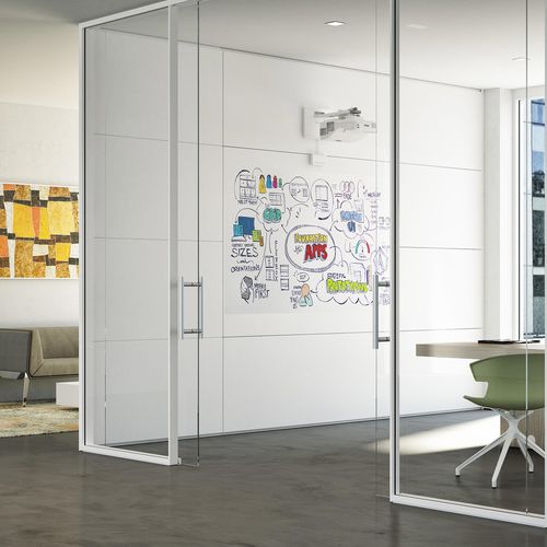 Parete fissa - M1  - Quadrifoglio Sistemi d'Arredo - in vetro / professionale / acustica