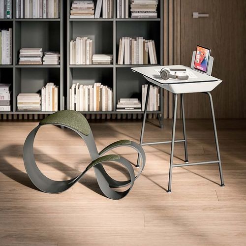 Tavolino basso contemporaneo - FLIPPER - Quadrifoglio Sistemi d'Arredo - in melaminico / con supporto in metallo / rettangolare
