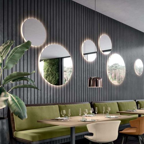 Specchio a muro - ALTER EGO - Quadrifoglio Sistemi d'Arredo - per hotel / per spazio pubblico / contemporaneo