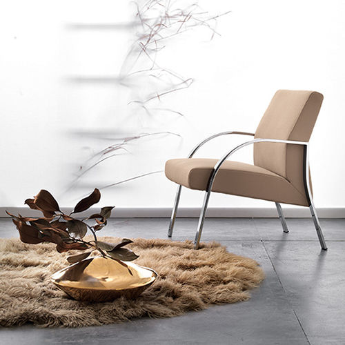 Poltrona contemporanea - OREOTTO  - VAGHI - in pelle / in metallo / contract