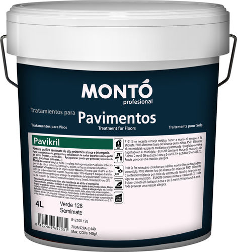Pittura di protezione - PAVIKRIL - PINTURAS MONTO - da interno / da esterno / per campo sportivo