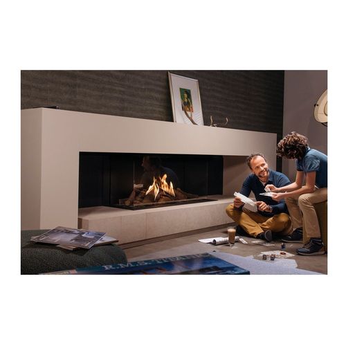 Focolare chiuso a gas - MATRIX 1050-500 III - Faber - a 3 facce / in acciaio / in vetro