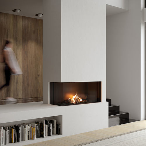 Focolare chiuso a gas - MatriX 1050-500 II  - Faber - ibrido / ad angolo / in metallo